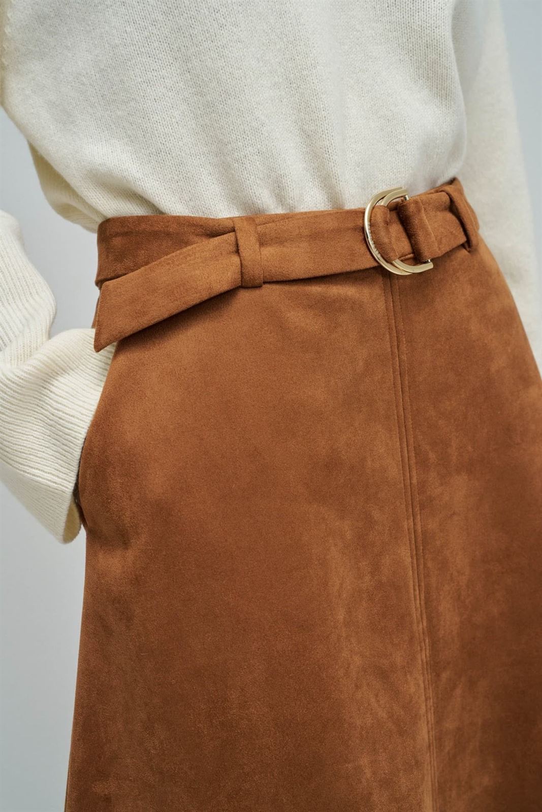 Falda SALSA 21011197 930 dark brown - Imagen 4