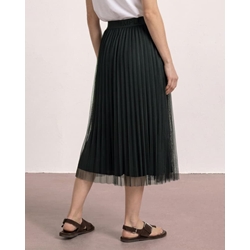 Falda STREET ONE 361940 17742 Midi Plissee Tuell Skirt Solid Black - Imagen 2
