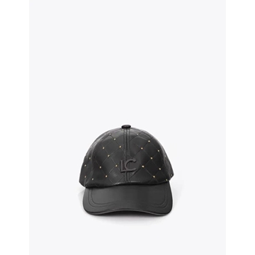 Gorra Lola Casademunt pespunteada con detalle de mini tachas Negro LF2607022 00N - Imagen 1