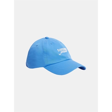 Gorra Tommy Jeans Script Logo Copenhagen Blue AW0AW18358 C39 - Imagen 1