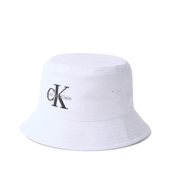 Gorro Calvin Klein Bright White Monologo Embroidery Bucket Hat LV04G5020G YAF - Imagen 1