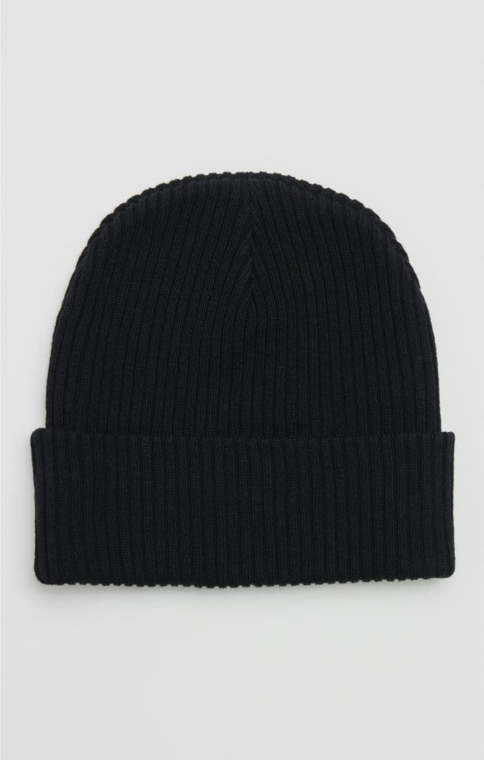 Gorro SIKSILK SS-19398 Ribbed Cuff Beanie - Black - Imagen 2