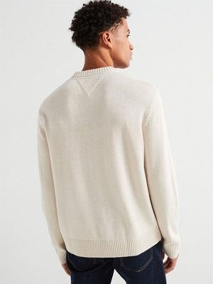 Jersey Blanco Tommy Jeans Reg Varsity Crew - Imagen 2