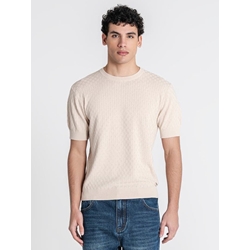 Jersey Gianni Kavanagh Beige Squared Knit GKM007883 - Imagen 1