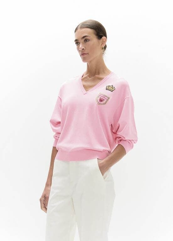 Jersey LOLA CASADEMUNT LF2611026 024 rosa - Imagen 2