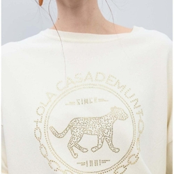 Jersey LOLA CASADEMUNT LS2611030 001 blanco - Imagen 2