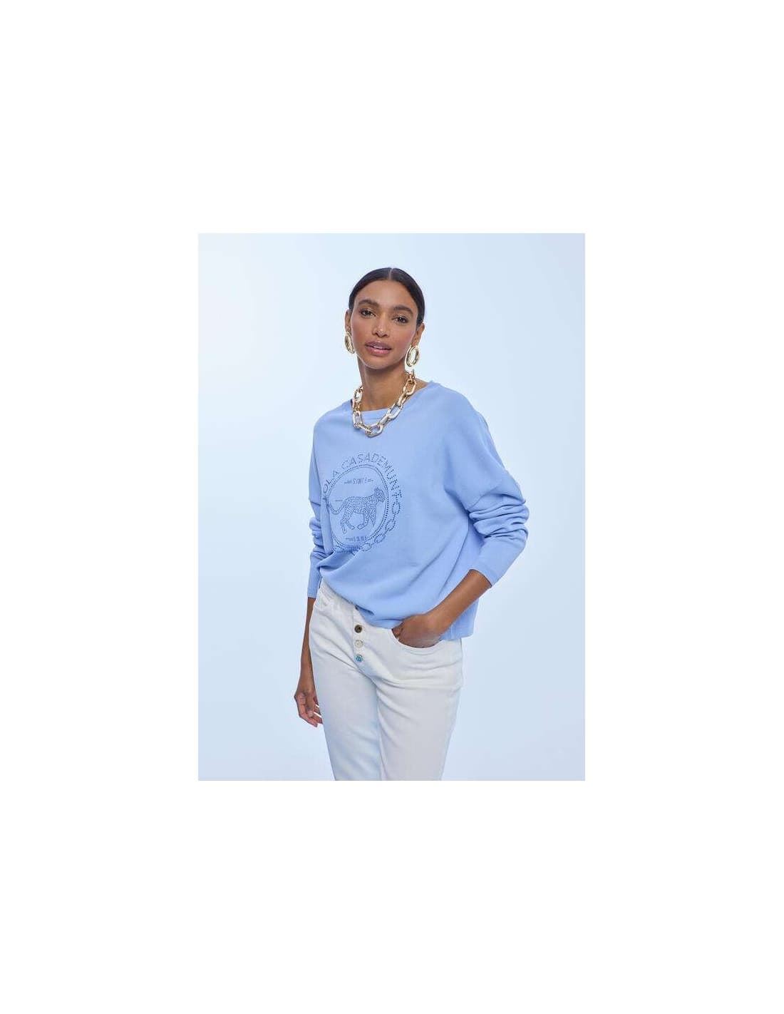 Jersey Lola Casademunt Rosco con Strass Azul LS2611030 - Imagen 2