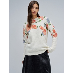 Jersey Salsa Jeans Floral Print Light Pearl 21010521 010 - Imagen 1