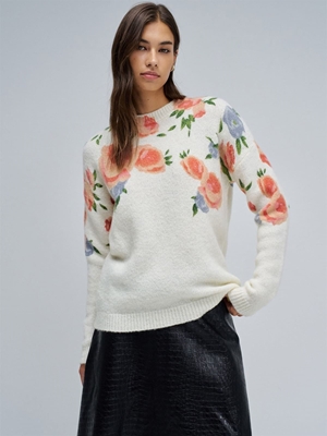 Jersey Salsa Jeans Floral Print Light Pearl 21010521 010 - Imagen 1