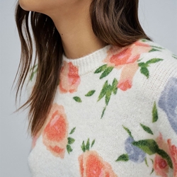 Jersey Salsa Jeans Floral Print Light Pearl 21010521 010 - Imagen 2