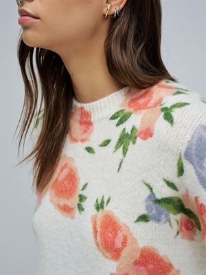 Jersey Salsa Jeans Floral Print Light Pearl 21010521 010 - Imagen 2