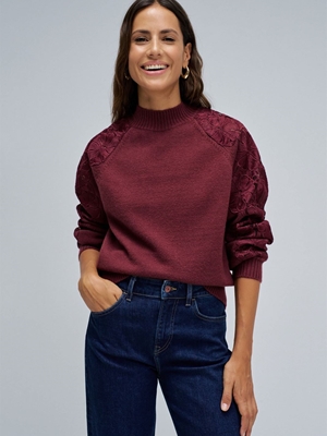 Jersey Salsa Jeans Granate 21010460 730 - Imagen 2