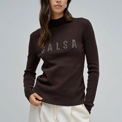 Jersey Salsa Jeans Knitted Dark Brown 21010455 930 - Imagen 2