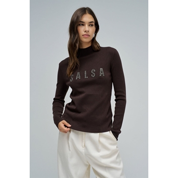 Jersey Salsa Jeans Knitted Dark Brown 21010455 930 - Imagen 2