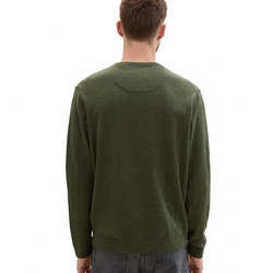 Jersey Tom Tailor 1039810 36230 Green Melange - Imagen 2