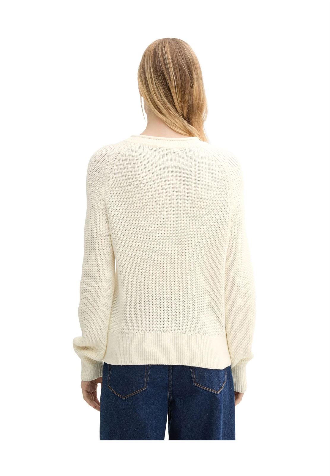 Jersey Tom Tailor Off White 1043309 10332 - Imagen 5