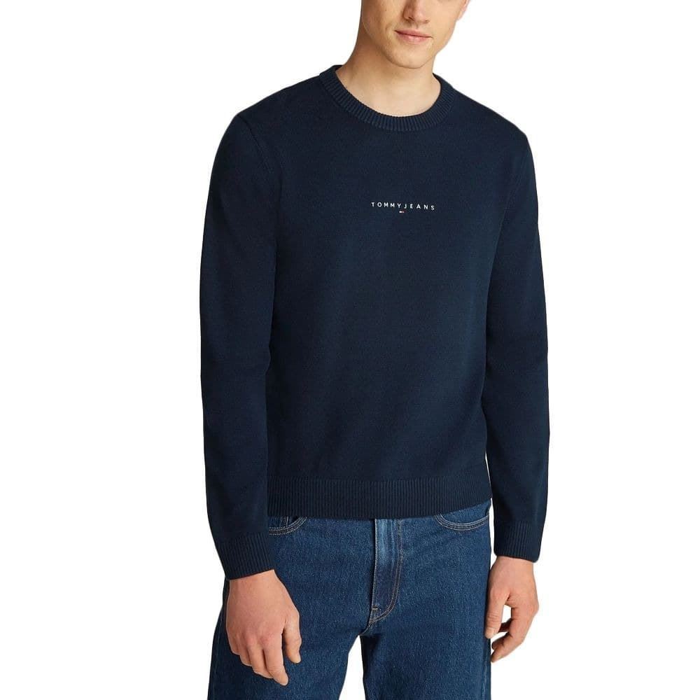 Jersey Tommy Jeans Azul Marino Linear Small Chee C1G - Imagen 4
