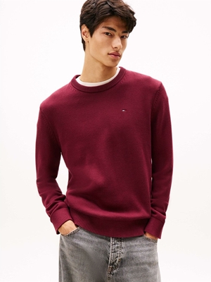 Jersey Tommy Jeans Tjm Slim Ess Sweater Ext Red Wine DM0DM21787 XIU - Imagen 1