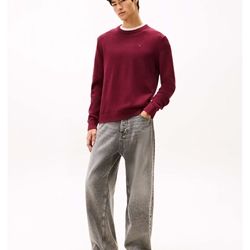 Jersey Tommy Jeans Tjm Slim Ess Sweater Ext Red Wine DM0DM21787 XIU - Imagen 2
