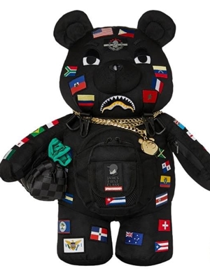 Mochila de Oso Sprayground James Flags Bear 910B7742NSZ - Imagen 1