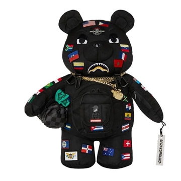 Mochila de Oso Sprayground James Flags Bear 910B7742NSZ - Imagen 1