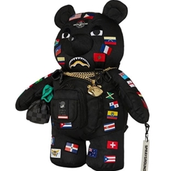 Mochila de Oso Sprayground James Flags Bear 910B7742NSZ - Imagen 2