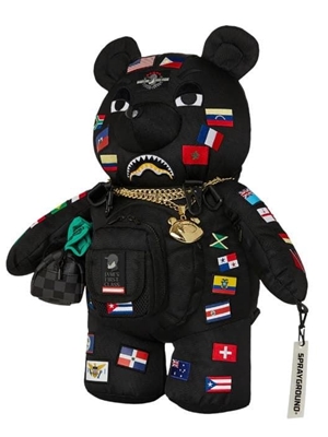 Mochila de Oso Sprayground James Flags Bear 910B7742NSZ - Imagen 2