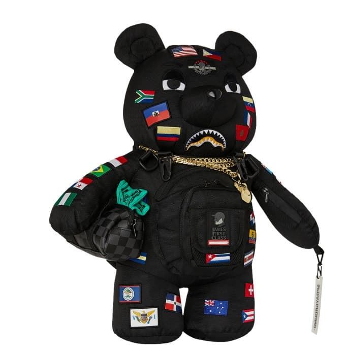 Mochila de Oso Sprayground James Flags Bear 910B7742NSZ - Imagen 4