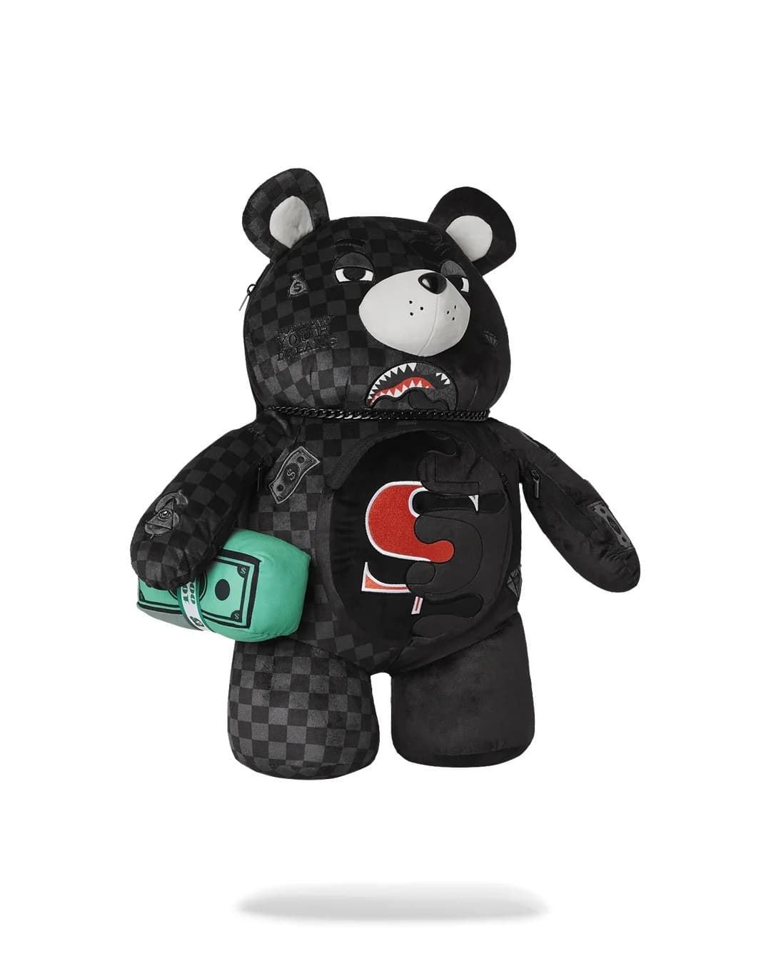 Mochila oso Sprayground 9100B7476NSZ Unfinished shark teddy bear - Imagen 2