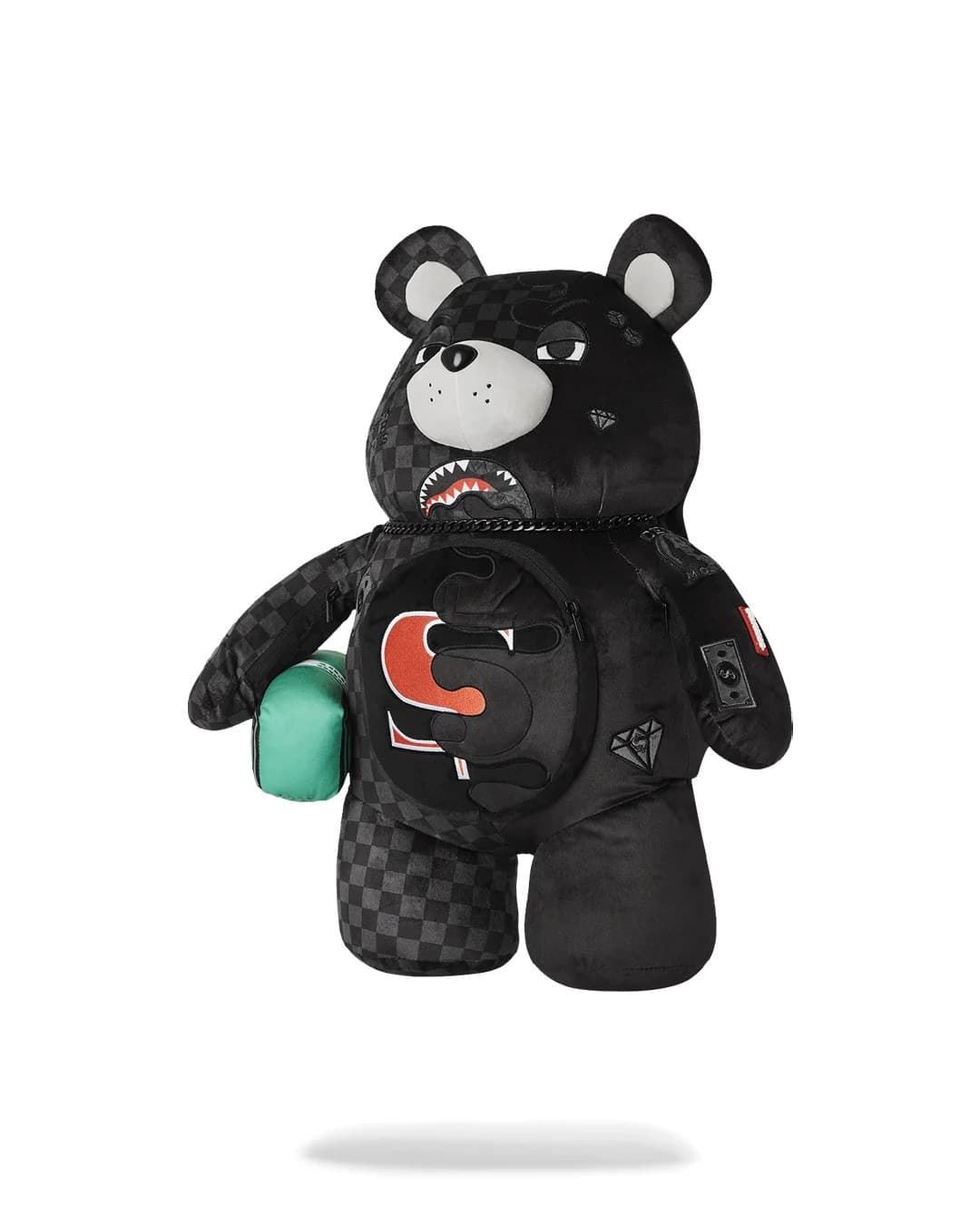 Mochila oso Sprayground 9100B7476NSZ Unfinished shark teddy bear - Imagen 3