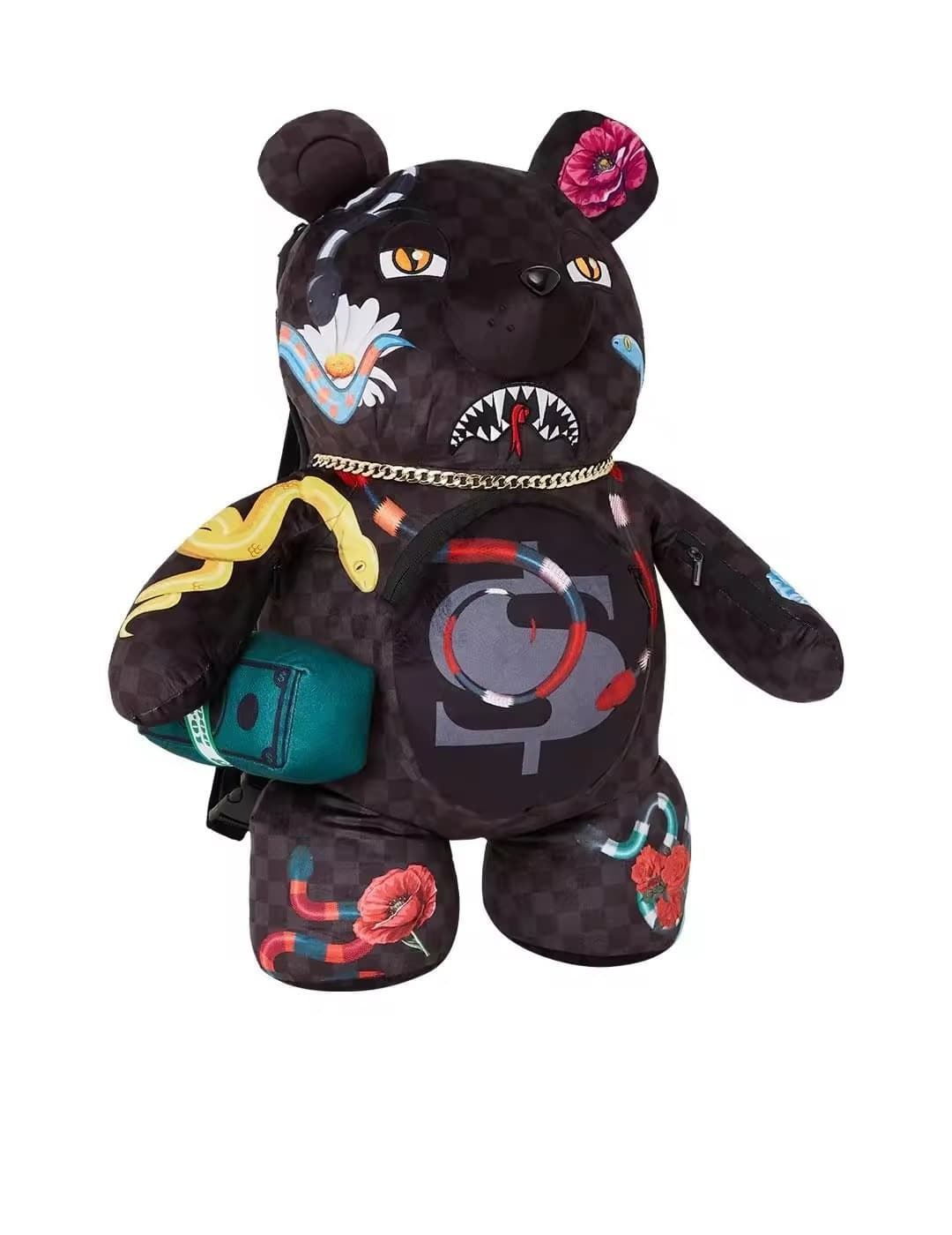 Mochila oso Sprayground 910B6158NSZ Snakes on a bag teddy bear - Imagen 2