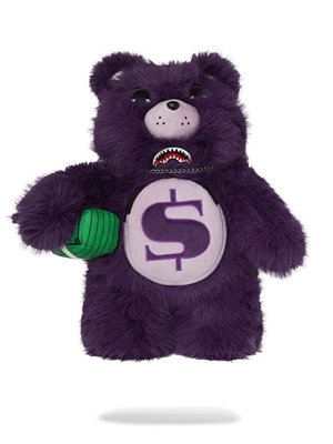 Mochila oso Sprayground 910B8181NSZ Fur Cray Purp Moneybear Backpack - Imagen 1