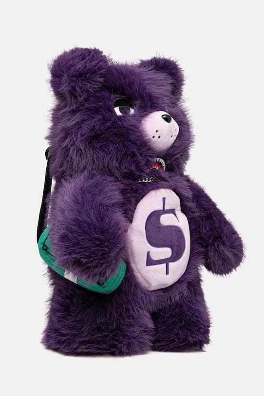 Mochila oso Sprayground 910B8181NSZ Fur Cray Purp Moneybear Backpack - Imagen 2
