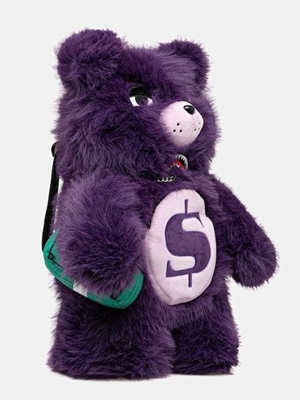Mochila oso Sprayground 910B8181NSZ Fur Cray Purp Moneybear Backpack - Imagen 2