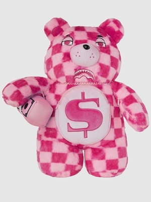 Mochila oso Sprayground 910B8274NSZ Pink Fur Check moneybear Backpack - Imagen 1