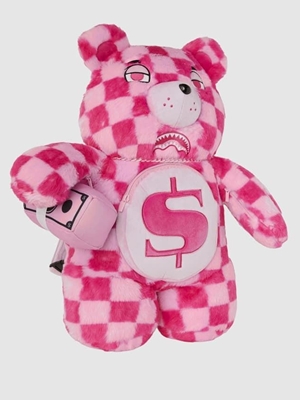 Mochila oso Sprayground 910B8274NSZ Pink Fur Check moneybear Backpack - Imagen 2