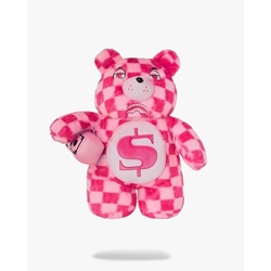 Mochila oso Sprayground 910B8274NSZ Pink Fur Check moneybear Backpack - Imagen 1