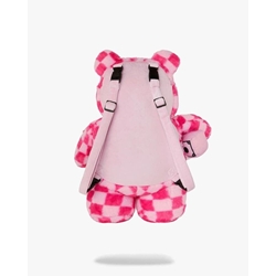 Mochila oso Sprayground 910B8274NSZ Pink Fur Check moneybear Backpack - Imagen 2