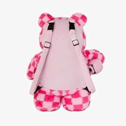 Mochila oso Sprayground 910B8274NSZ Pink Fur Check moneybear Backpack - Imagen 2