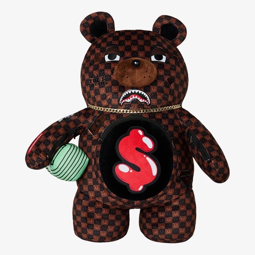 Mochila Oso Sprayground Sharks in Paris Brown 910B9308NSZ - Imagen 1