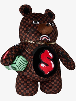 Mochila Oso Sprayground Sharks in Paris Brown 910B9308NSZ - Imagen 2