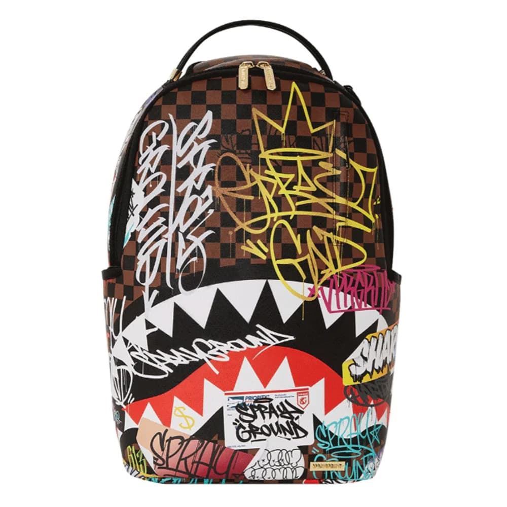 Sprayground Shark Central 2.0 White/Black/Red Backpack 910B5489NSZ