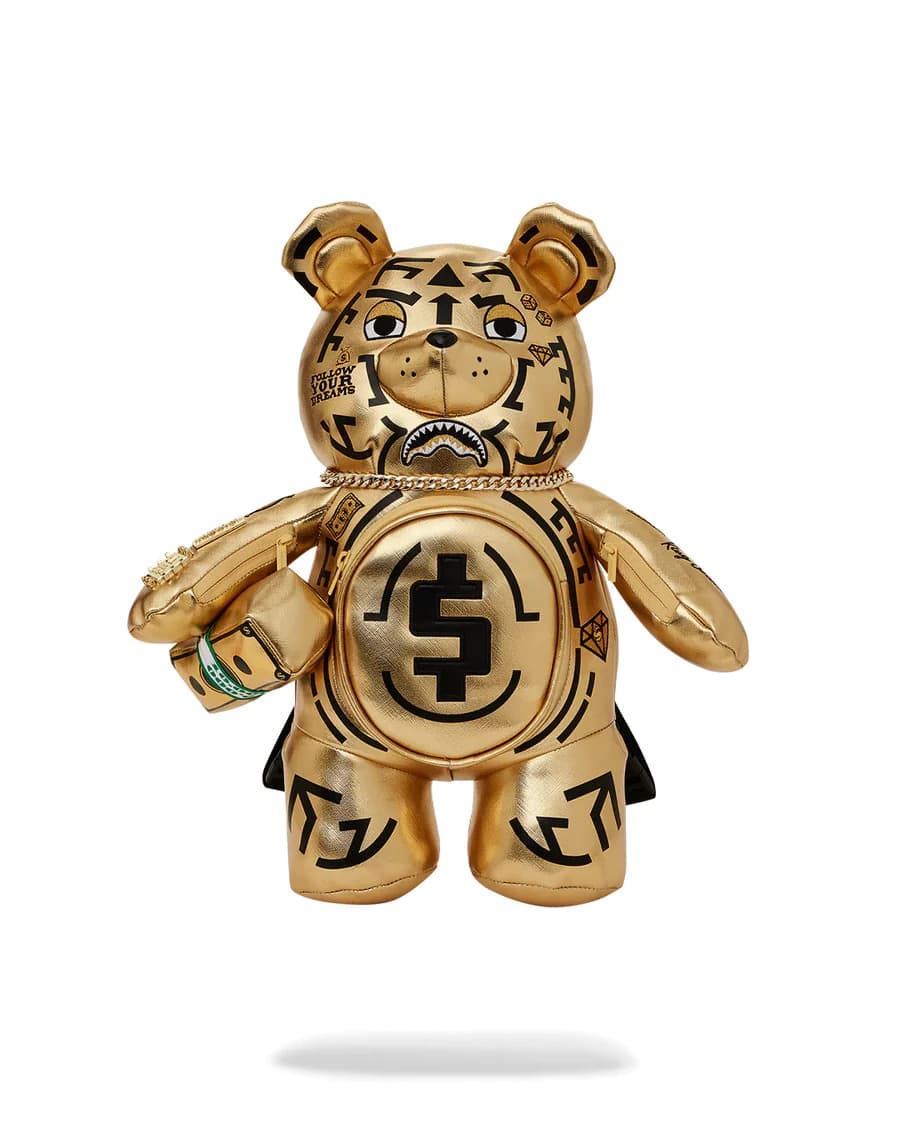 Mochila Sprayground 910B5564NSZ Ai Tribal Gold medium money bear backpack - Imagen 1