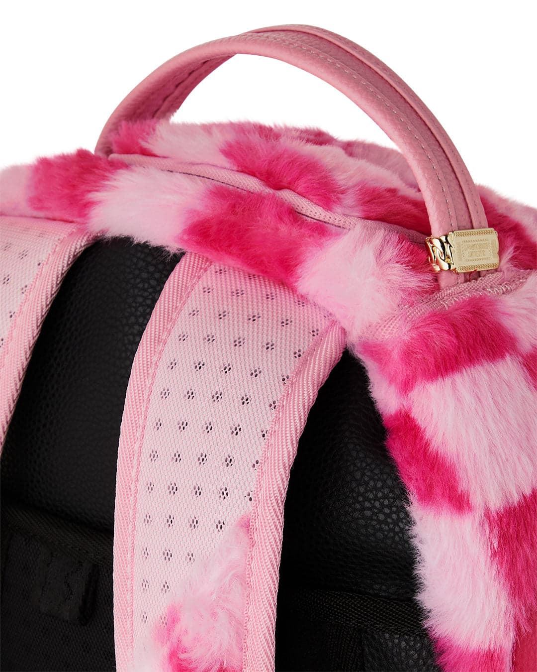 Mochila SPRAYGROUND 910B8179NSZ Pink Fur Check Backpack - Imagen 2
