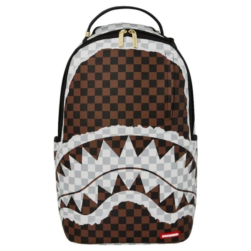 Mochila Sprayground 910B8290NSZ Cream Brown Tear Check Backpack - Imagen 1