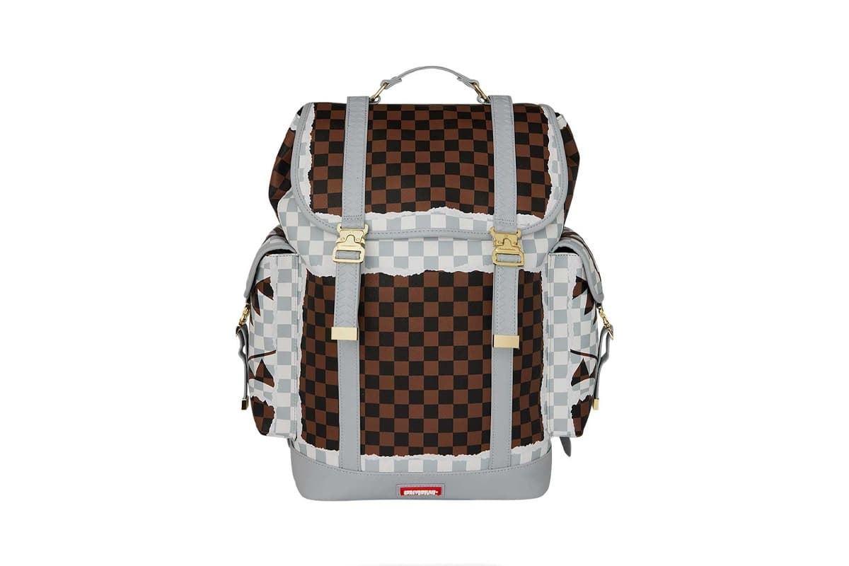 Mochila Sprayground 910B8292NSZ Cream Brown Tear Check Montecarlo - Imagen 1