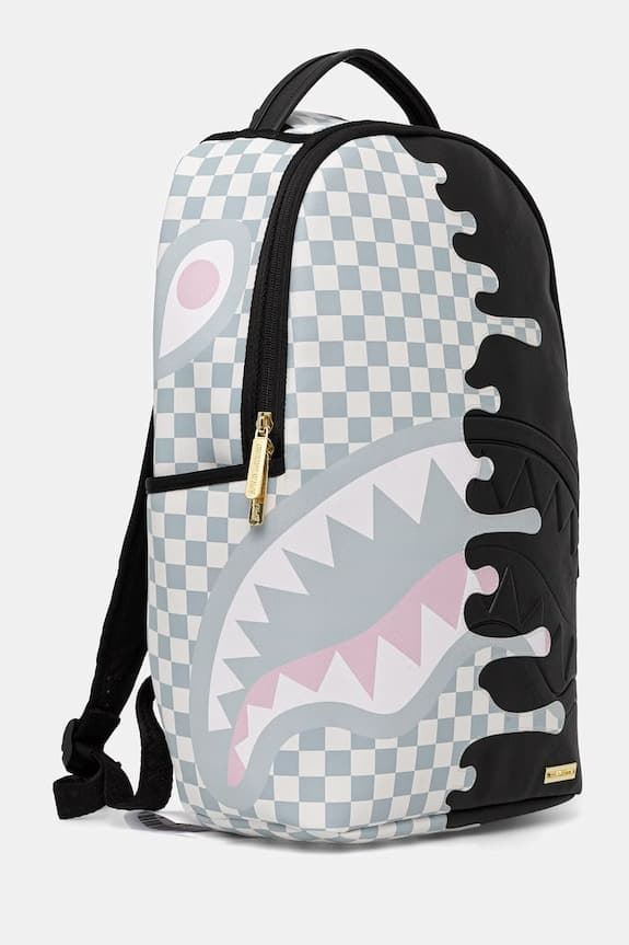 Mochila SPRAYGROUND 910B8758NSZ Cream Check Side Drip Backpack - Imagen 2