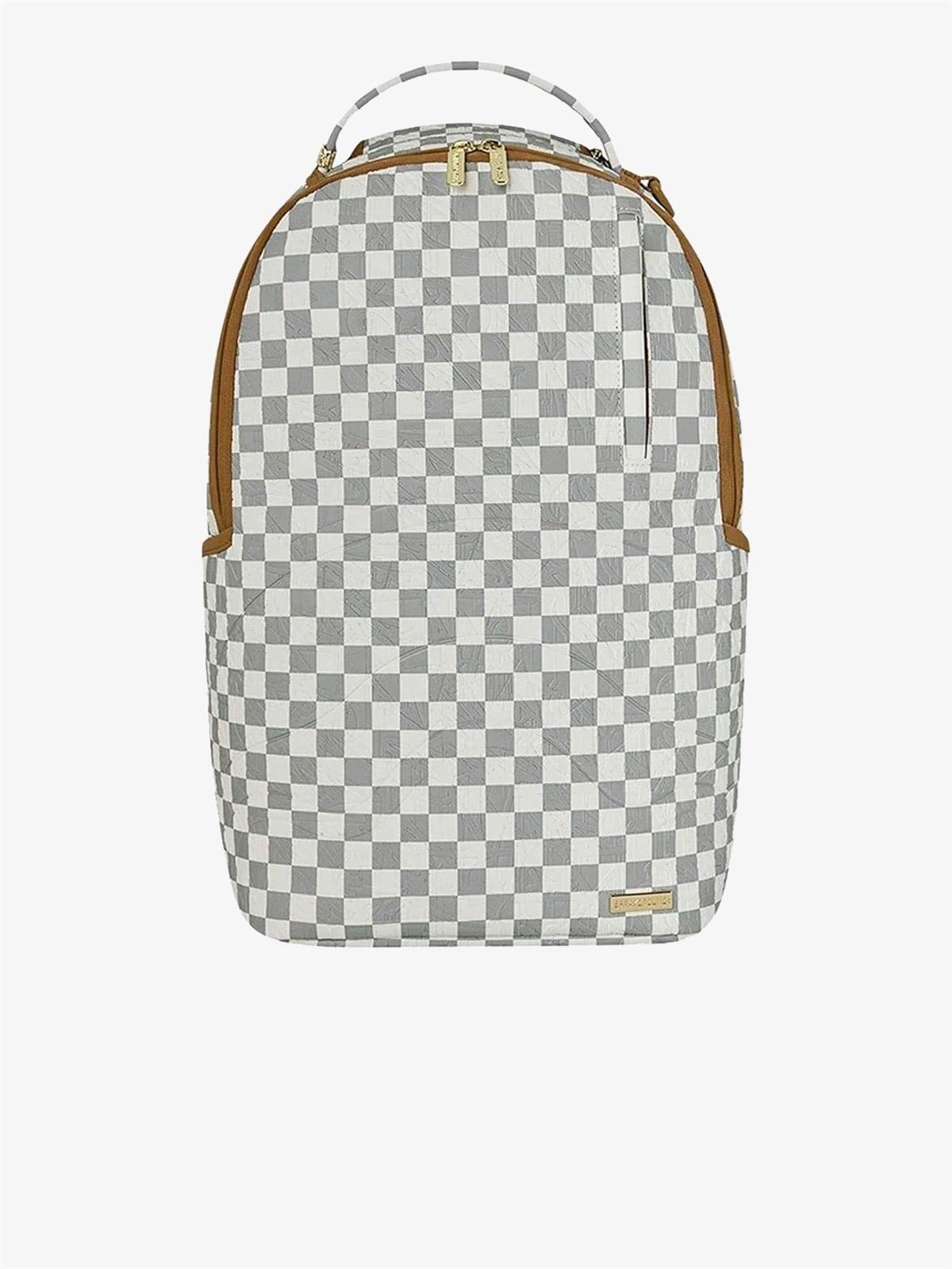 Mochila SPRAYGROUND 910B8848NSZ Graff Embossed Cream Check Backpack - Imagen 1