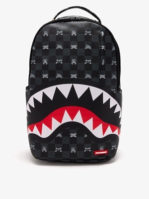 Mochila SPRAYGROUND 910B8872NSZ Gray Peeking Character Check Backpack - Imagen 1