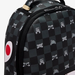 Mochila SPRAYGROUND 910B8872NSZ Gray Peeking Character Check Backpack - Imagen 2